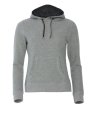 Dames Hoodie Clique Classic Grijs melange